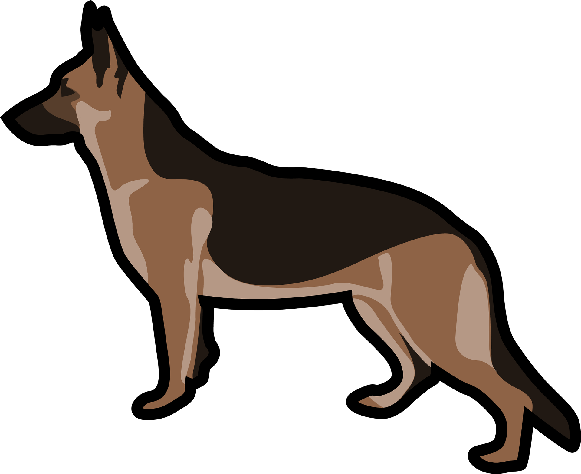 German Shepherd Transparent Isolated Images Png (black, gray)