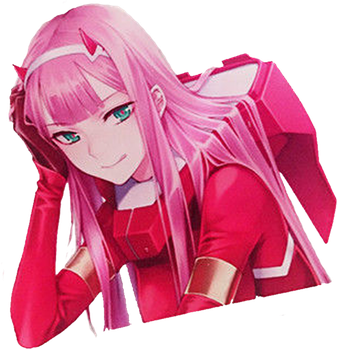 Zero Two Png Image (black, pink, silver, salmon)