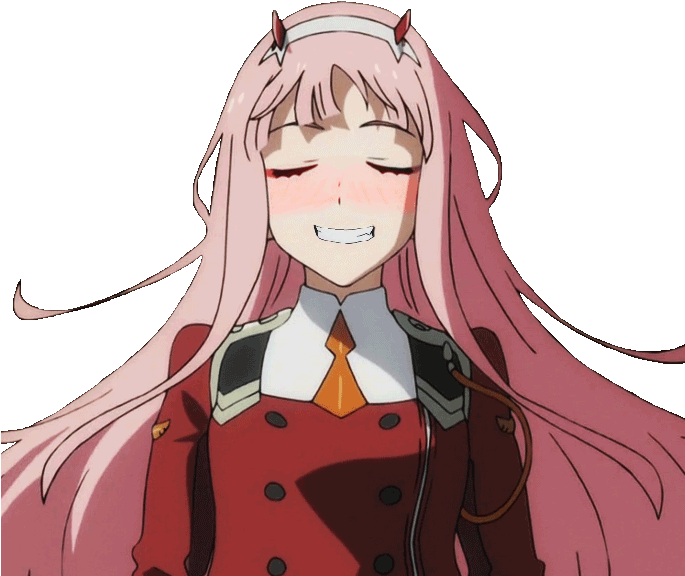 Zero Two Transparent Png (black, pink, maroon, gray)