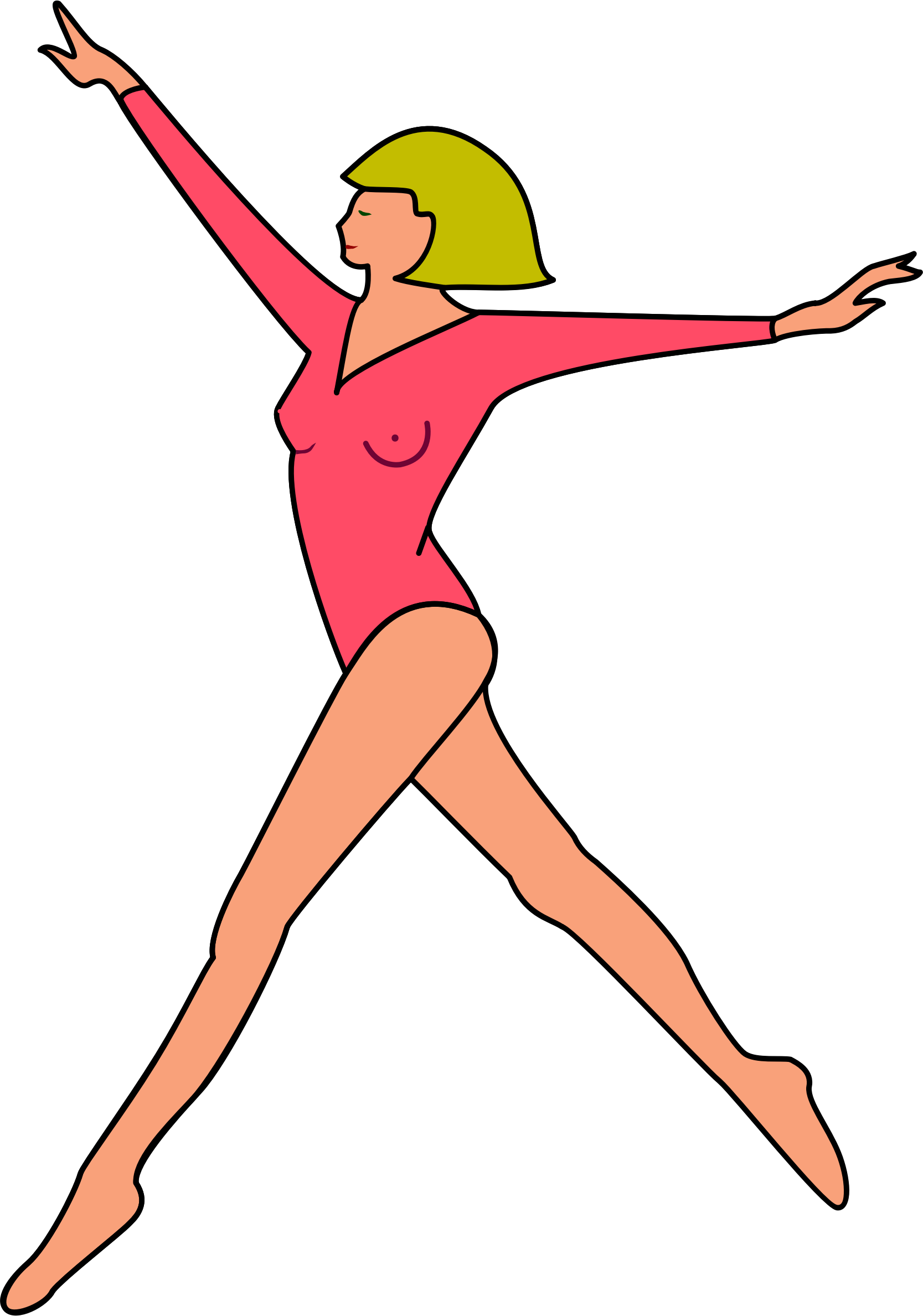 Aerobics Transparent Png 1 (salmon, orange, black)