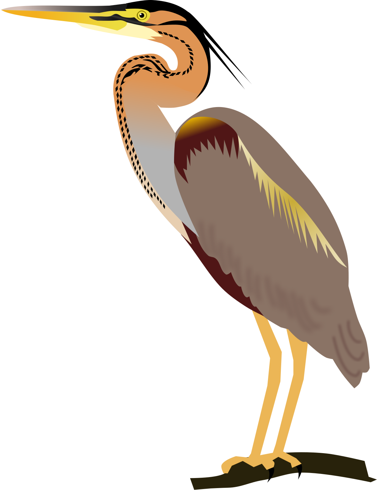 Herons Png Picture (black, gray, silver)