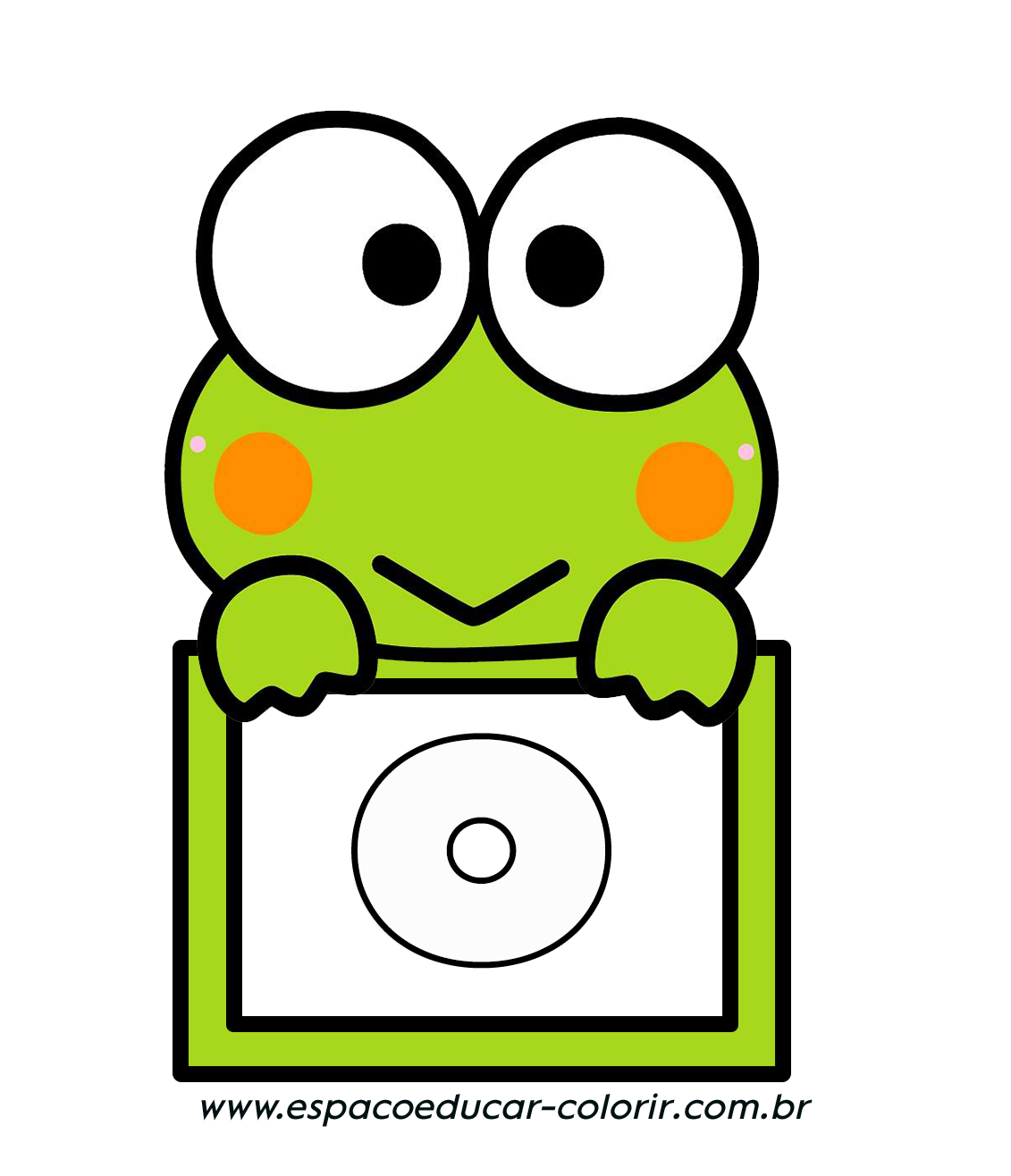 Keroppi Frog Png Image (olive, black, gold, white, orange)