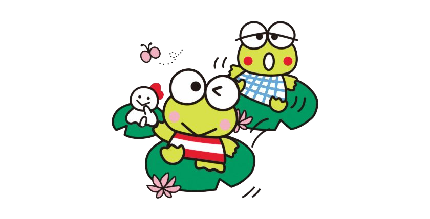 Keroppi Frog Png Photos (white, teal, gold)