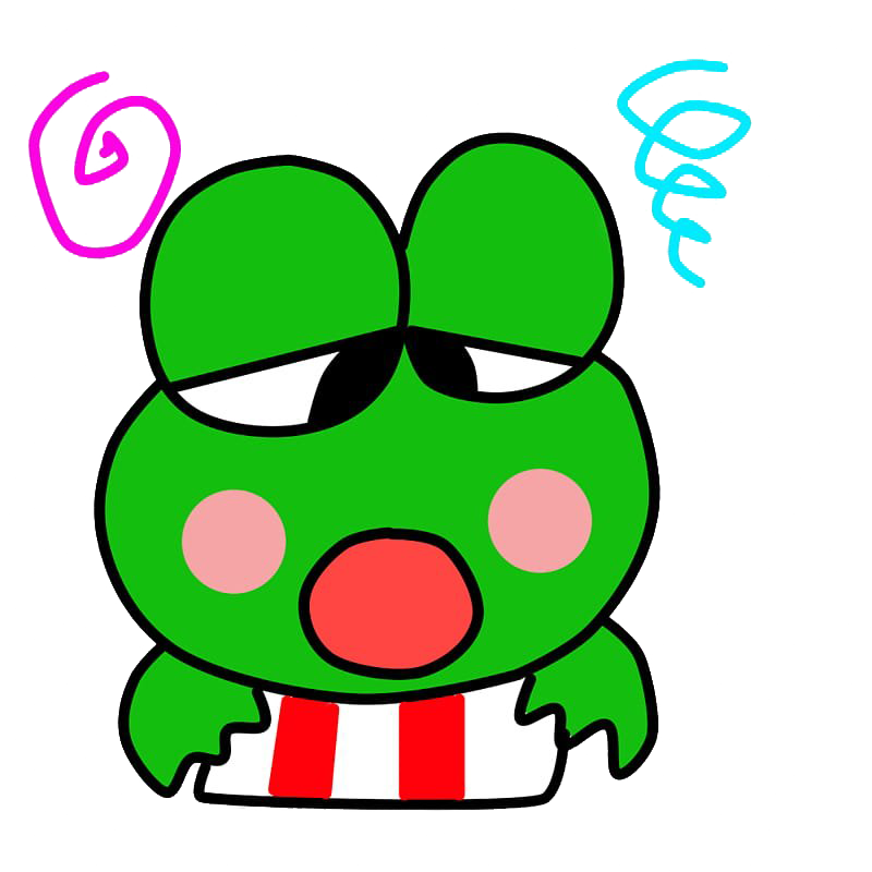 Keroppi Frog Png Pic (pink, chocolate, black, white, green)