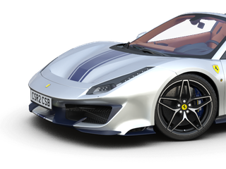 Ferrari 488 Pista Spider Png Picture (black, white)