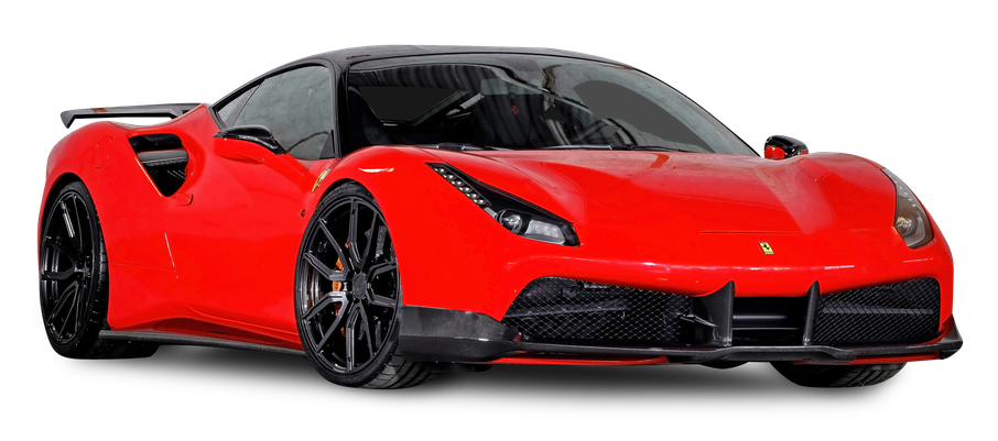 Ferrari 488 Spider Png File (black, red)