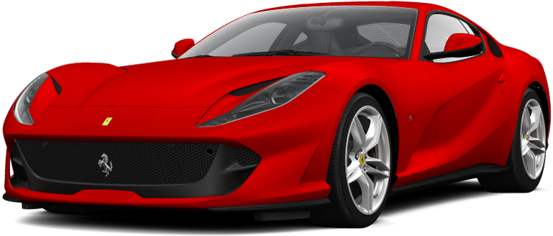 Ferrari 812 Superfast Png Image (black, maroon, red)