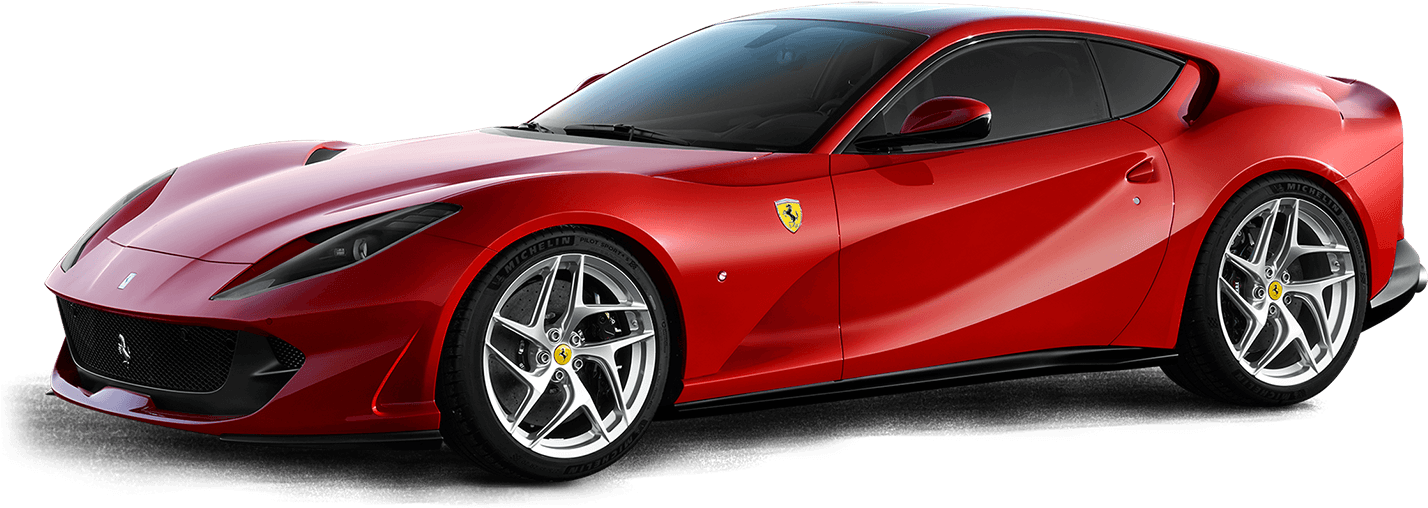 Ferrari 812 Superfast Png Pic (black, maroon)