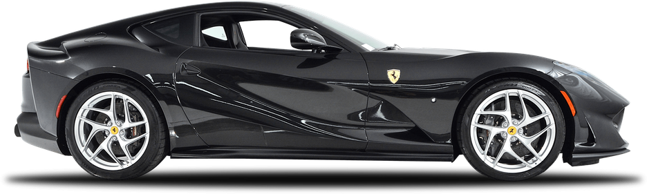 Ferrari 812 Superfast Transparent Png (black)