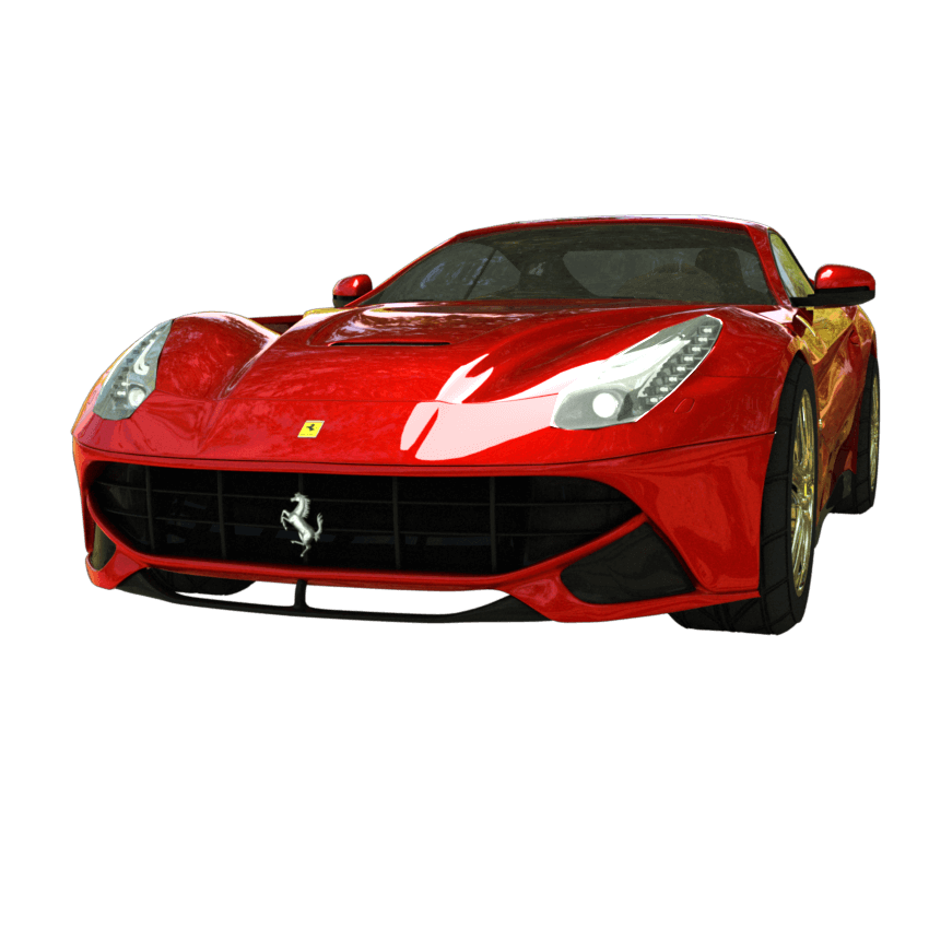 Ferrari F12Berlinetta Png Transparent (black)