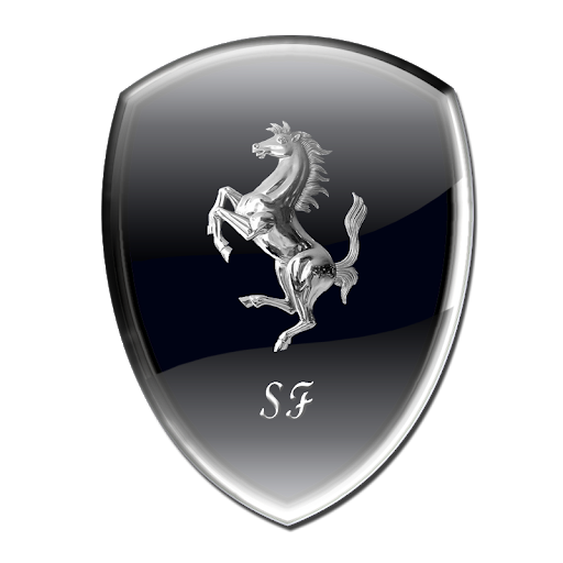 Ferrari Logo Background Png (indigo, black, gray)