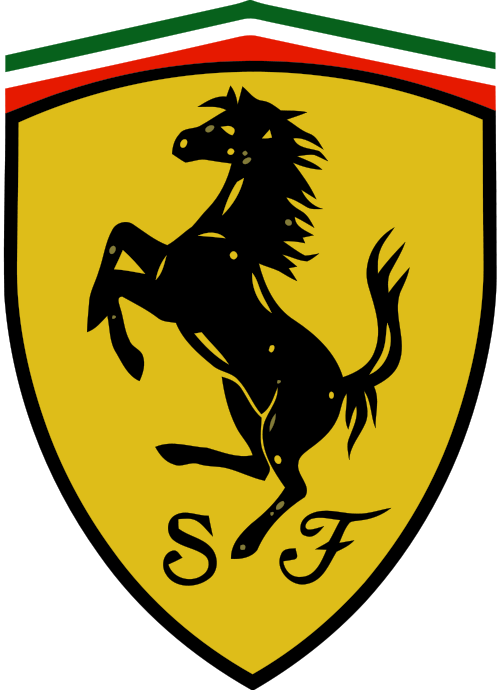 Ferrari Logo Png Hd Isolated (black, gold, orange)