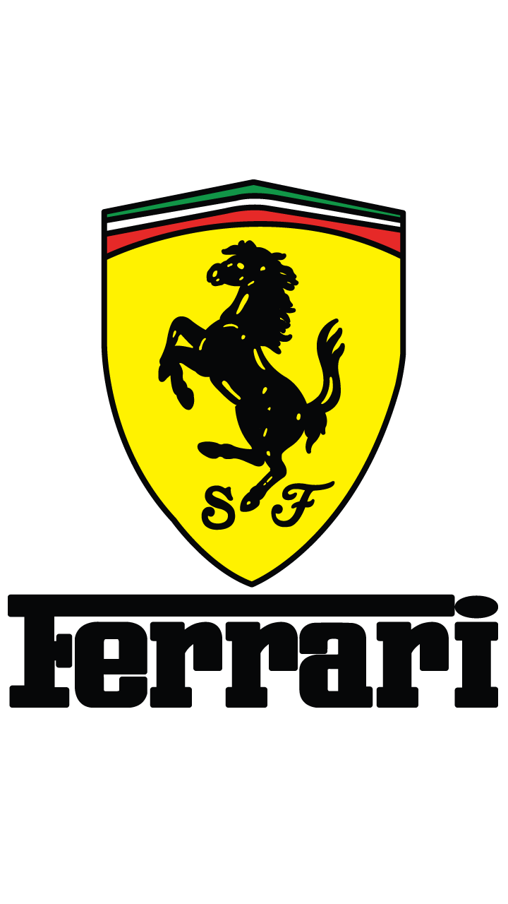 Ferrari Logo Png Pic (black, yellow, white)