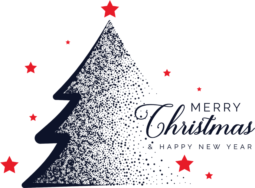 Merry Christmas Celebration Png Isolated Pic (black)