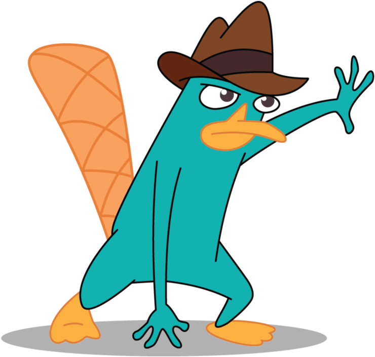 Perry The Platypus Download Png Image (teal, orange, olive, salmon, black)