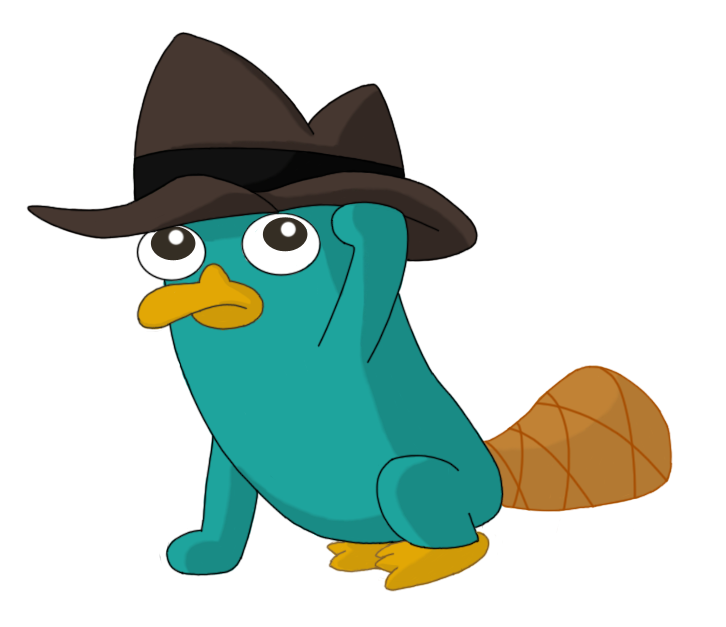 Perry The Platypus Png Clipart (white, teal, maroon, chocolate, black)