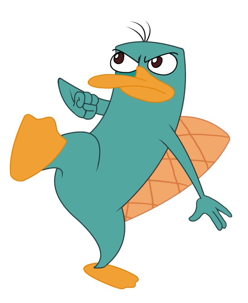 Perry The Platypus Png Picture (white, orange, gray, salmon, black)