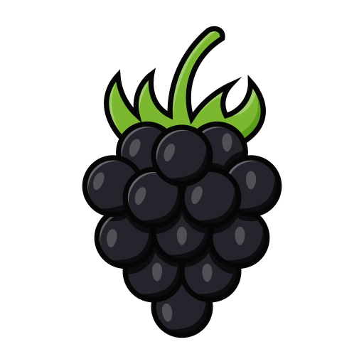 Berry Blackberry Fruit Food Icon Free Png Icon Download (black)