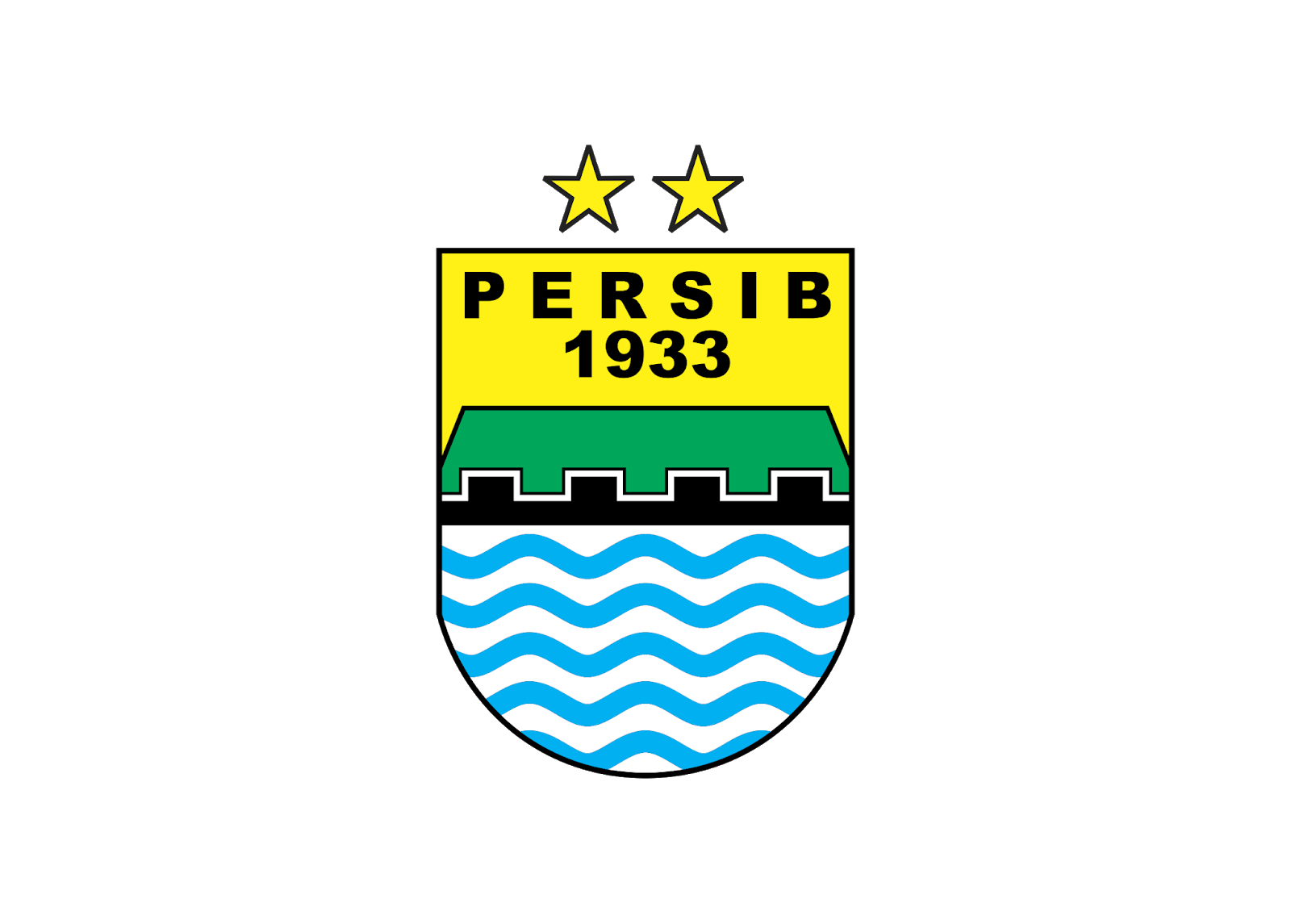 Persib Bandung Png File (white, yellow, teal, green, black)