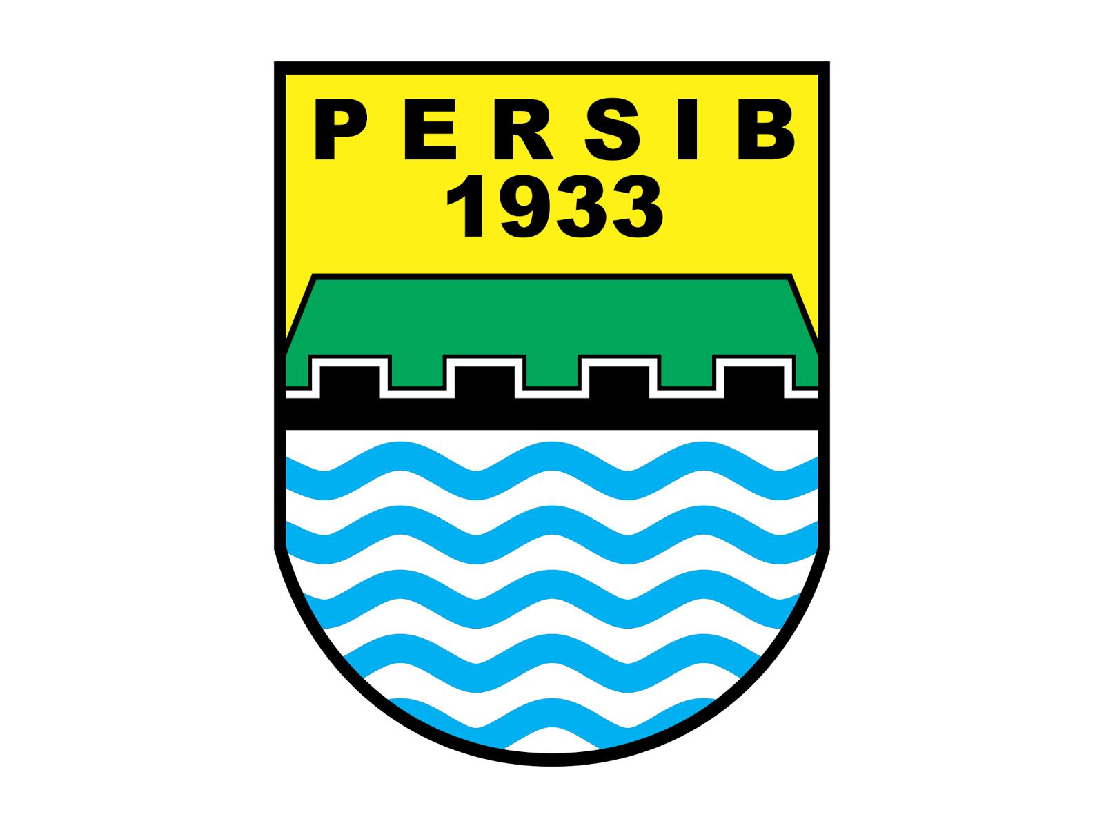 Persib Bandung Png (white, yellow, teal, greenish blue, black)