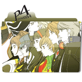 Persona 4 Golden Download Png Isolated Image (black, white, gray, olive)