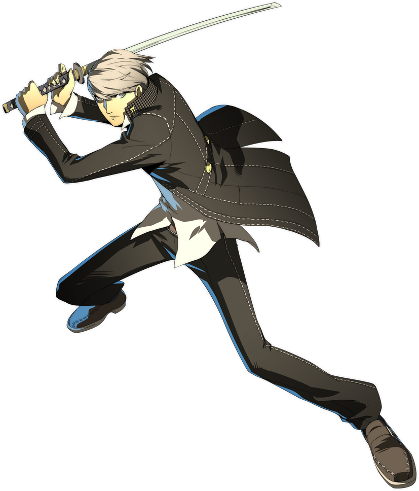 Persona 4 Golden Transparent Isolated Png (black, gray)