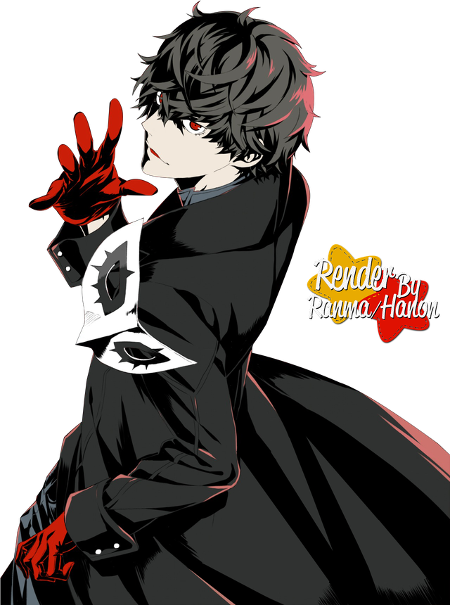 Persona 5 Png File (black, white)