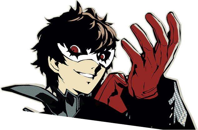 Persona 5 Png Transparent Image (black, white, maroon, beige)