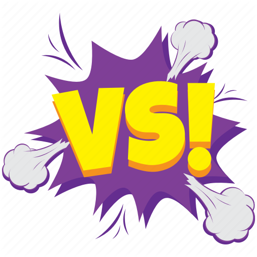 Versus Battle Png File (yellow, black, lavender, purple)