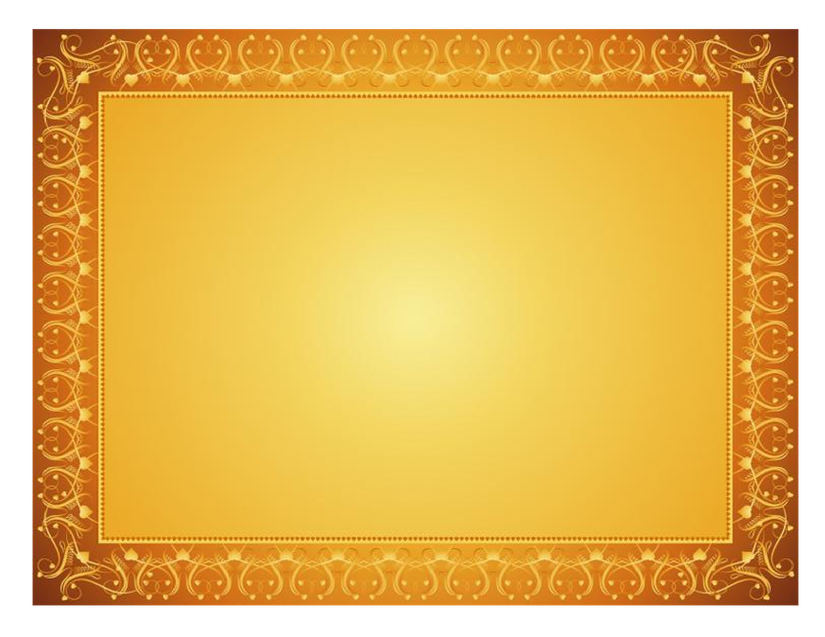 Certificate Frame Png Photo (black, orange, gold, salmon)