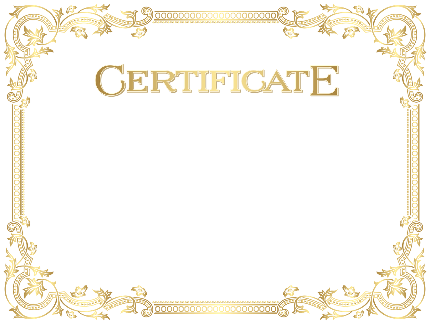 Certificate Frame Transparent Png (black)