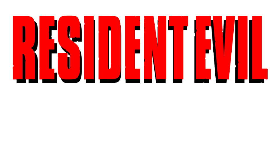 Resident Evil Logo Transparent Background (red, pink, maroon, black, white)