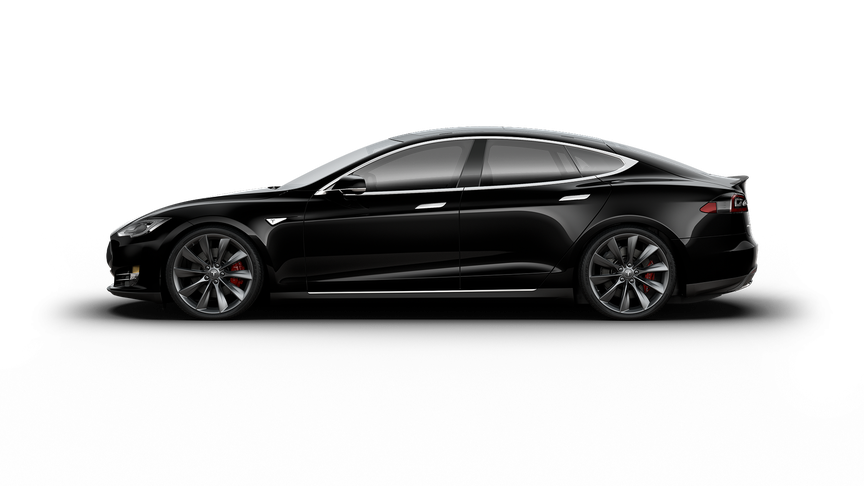 Tesla Car Png Isolated Image (black)