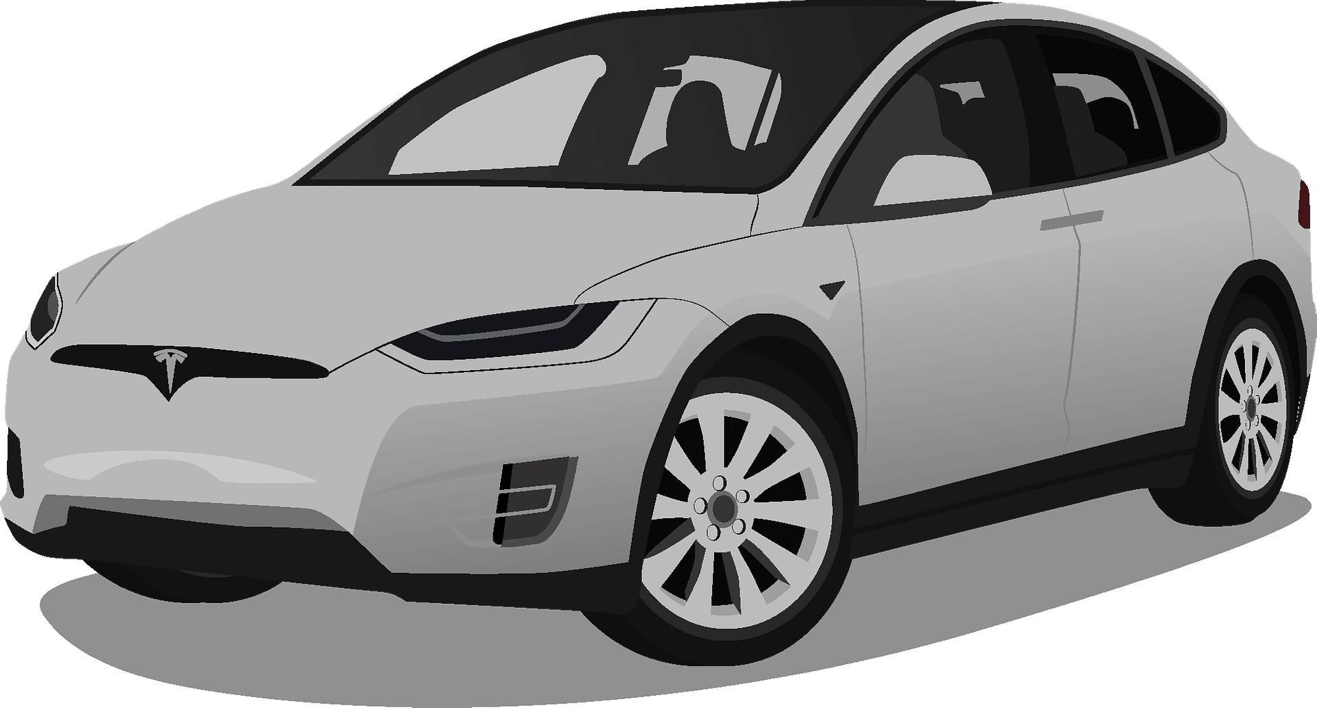 Tesla Car Png Isolated Pic (black, gray, silver)