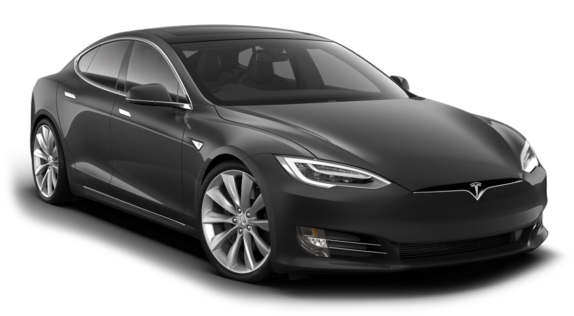 Tesla Car Transparent Background (indigo, black)