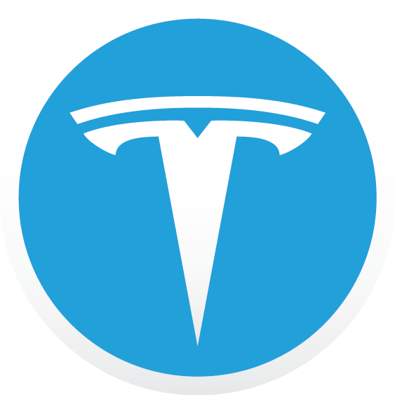 Tesla Logo Png Isolated File (teal, white)