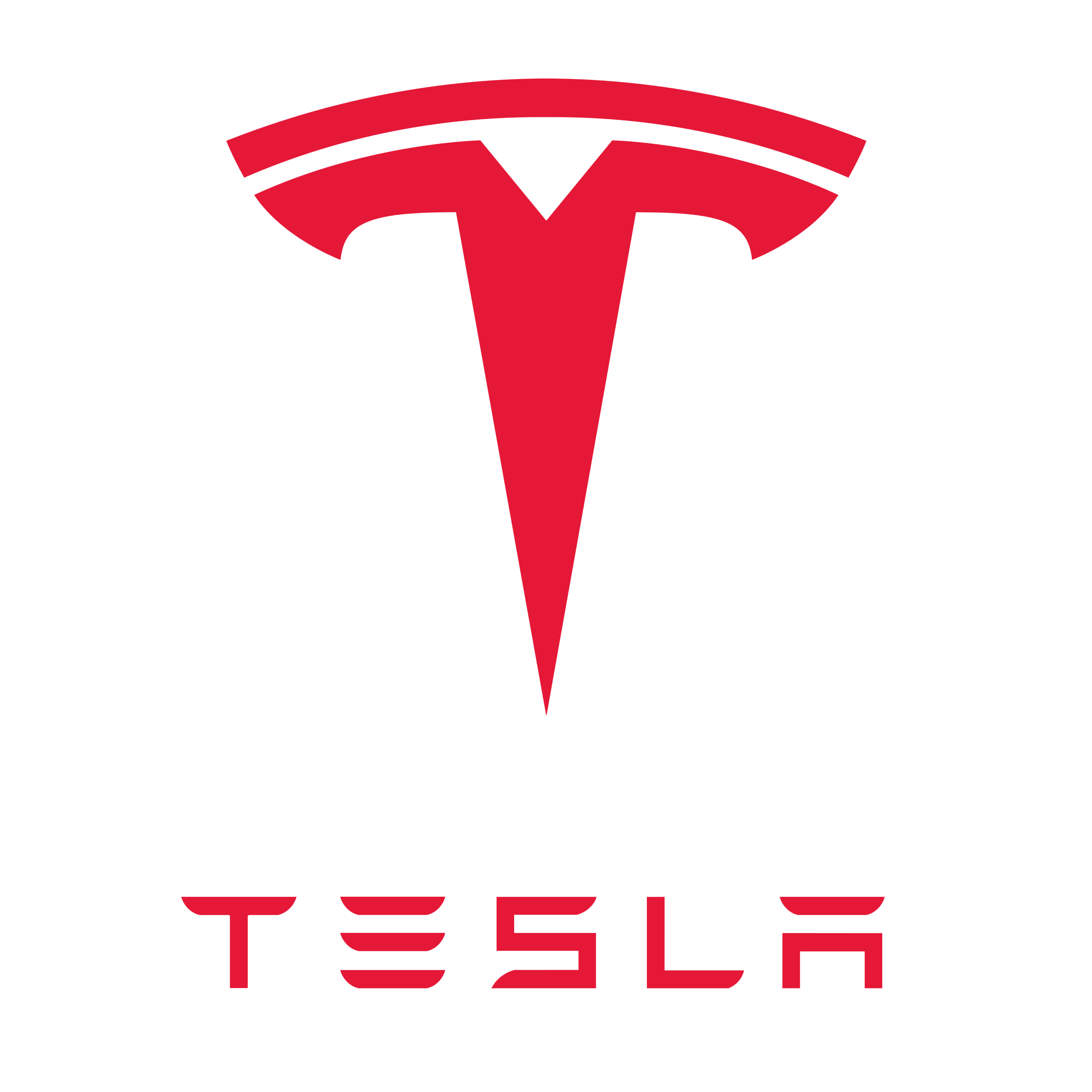 Tesla Logo Transparent Background (red, white)