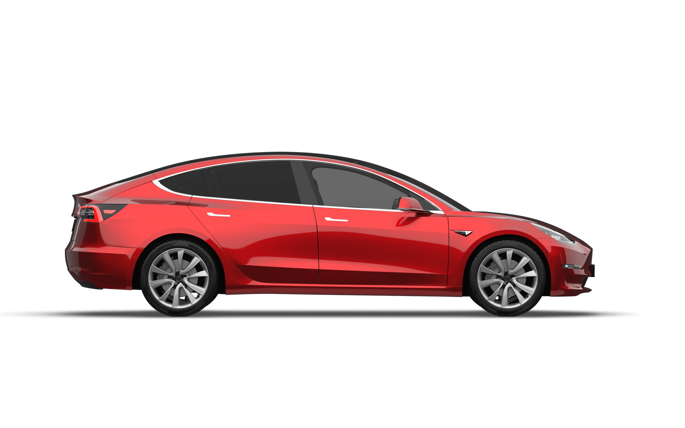 Tesla Model 3 Png File (indigo, black, gray, green, salmon)