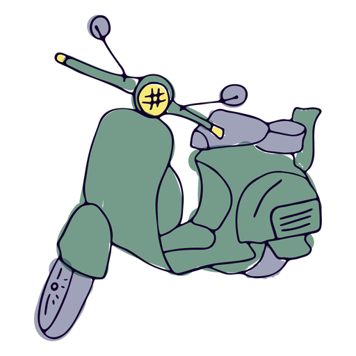 Vespa Png File (black, gray, green)