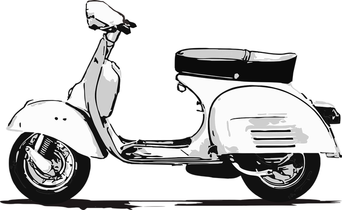 Vespa Png Hd Isolated (black, white)