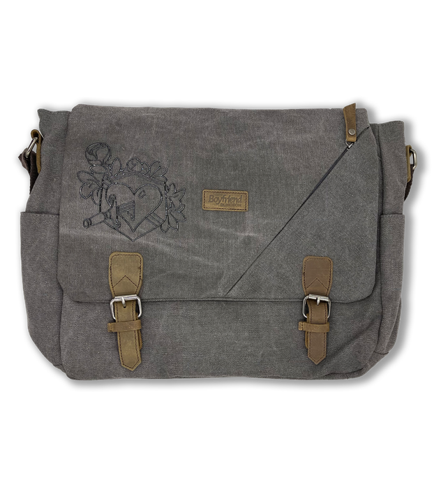 Messenger Bag Png Isolated Photo (gray, black)