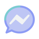 Messenger Icon Free Png Icon Download (silver, lavender, black, white)