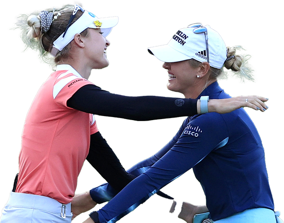 Jessica And Nelly Korda Olympic Player Png Transparent Picture (white, navy, black)