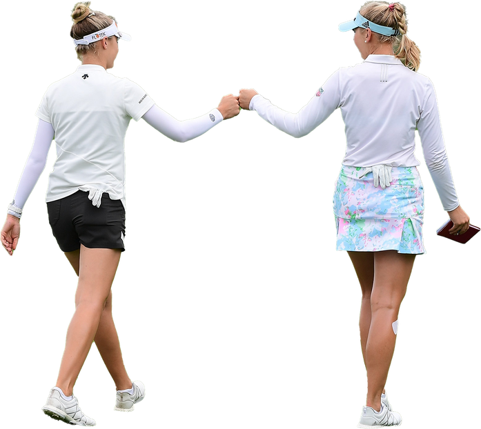 Jessica And Nelly Korda Olympic Player Png Transparent (white, lavender, black)