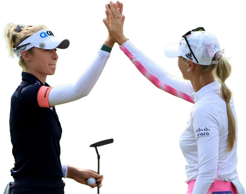 Jessica And Nelly Korda Png Transparent Image (black)