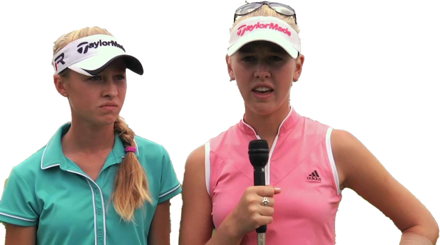 Jessica And Nelly Korda Transparent Background (gray, pink, black, salmon, white)