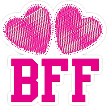 Best Friends Forever Png Photo (white, pink, purple, black)