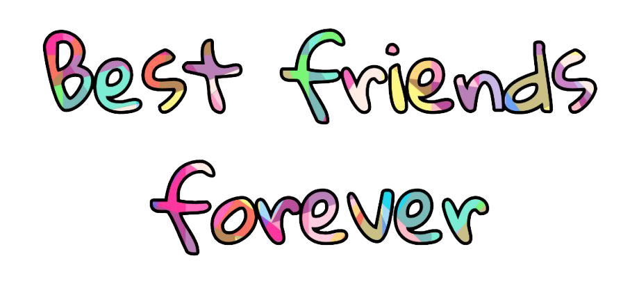 Best Friends Forever Png Photos (white, lavender, silver)