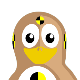 Test Dummy Tux Penguin Free Transparent Png Icon Download (salmon, white, black, gray, gold)