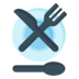 Restaurant Plate Cutlery Food Icon Free Transparent Png Icon Download (silver, indigo, black, lavender, teal)